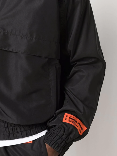 Heron Preston Sleeve Logo Patch Black Track Jacket In Black