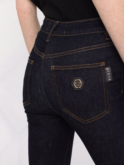 Philipp Plein Denim Skinny Trousers In Blue