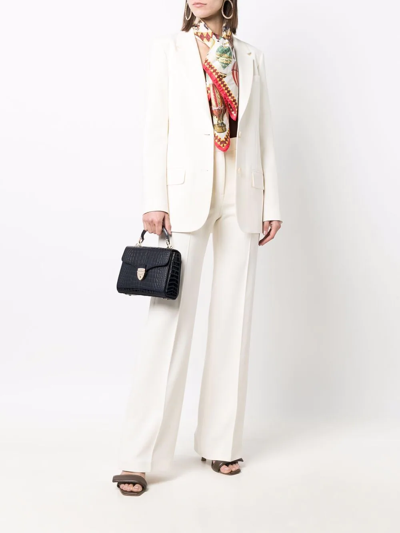 Aspinal Of London Mayfair Midi Crocodile-embossed Bag In Blue