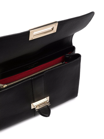 Aspinal Of London Lottie Pebbled Leather Bag In Black