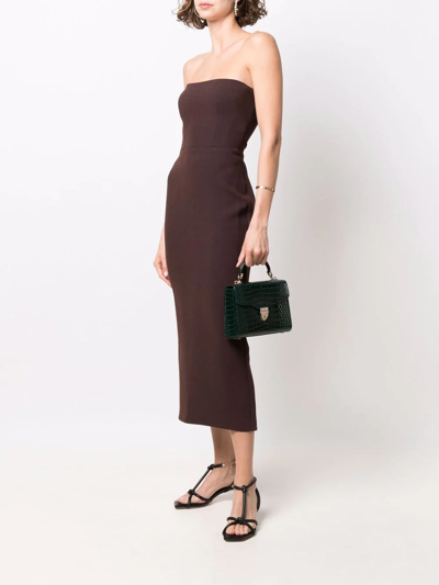 Aspinal Of London Mayfair Midi Crocodile-embossed Bag In Green