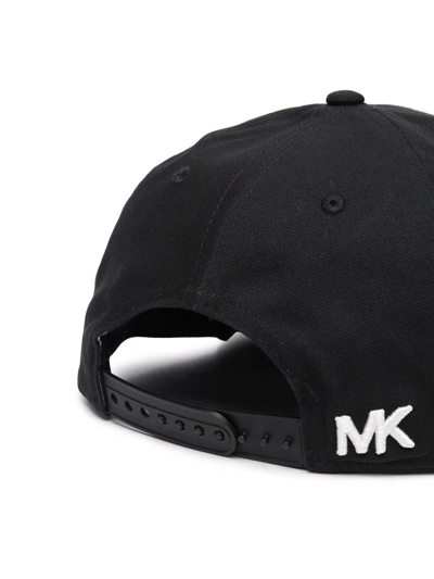 Shop Michael Kors Embroidered-logo Baseball Cap In Black