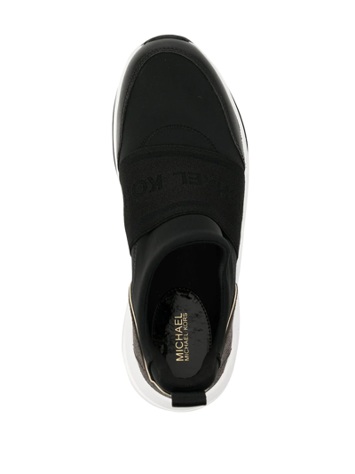 Shop Michael Michael Kors Liv Chunky Slip-on Sneakers In Black