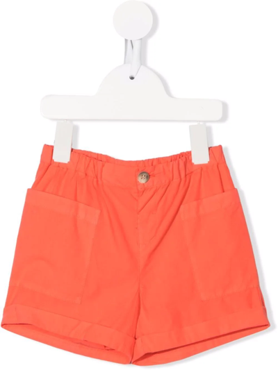Shop Bonpoint Nateo Cotton Shorts In Orange