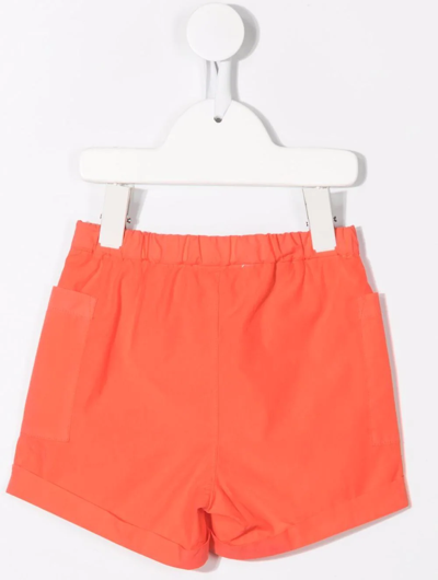 Shop Bonpoint Nateo Cotton Shorts In Orange