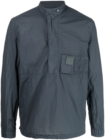 Shop C.p. Company Half-zip Fastening Shirt In Blue