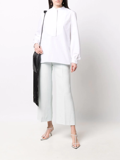 Shop Jil Sander Tailored Cropped Trousers In Blue