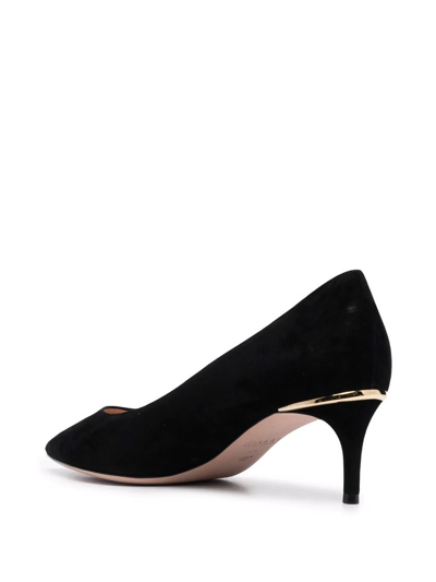 Shop Bally Pointed Suede Pumps In Black
