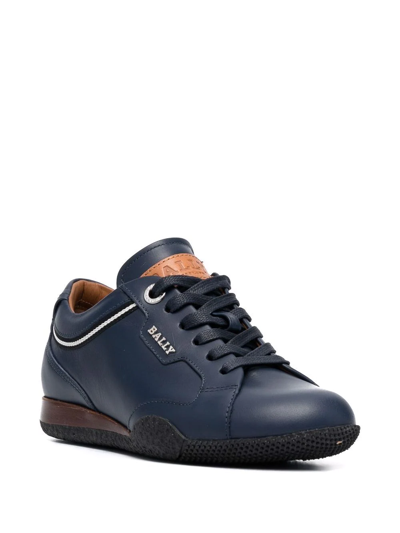 Bally Low-top Lace-up Trainers In Blue