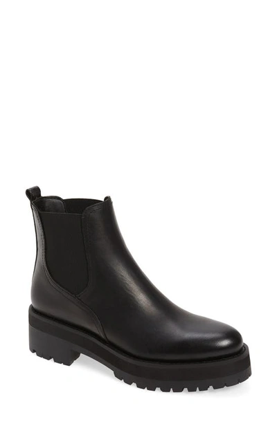 Shop Sam Edelman Justina Waterproof Chelsea Boot In Black Leather