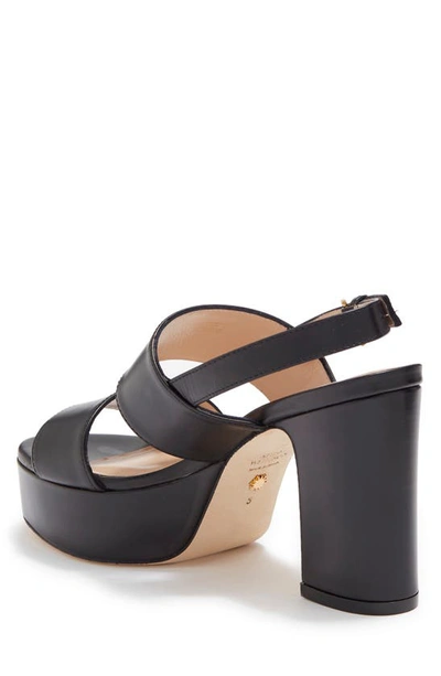 Stuart Weitzman Ono Leather Platform Sandal In Black ModeSens