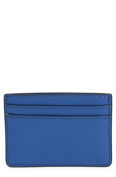 Shop Marc Jacobs Pebbled Leather Card Case In Blue