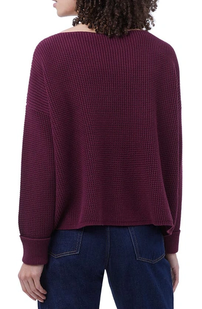 Shop French Connection Millie Mozart Waffle Knit Sweater In Berry Blush