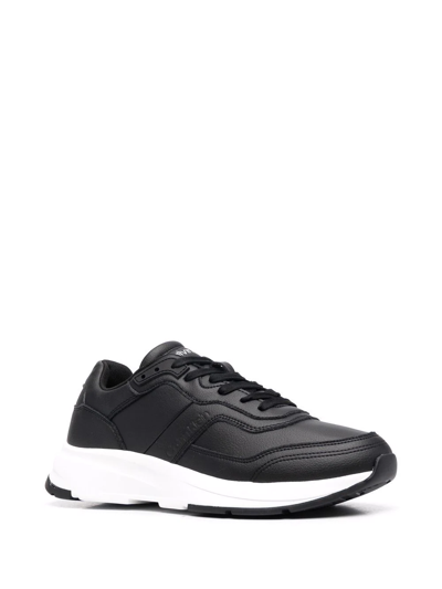 Shop Calvin Klein Low-top Lace-up Sneakers In Black