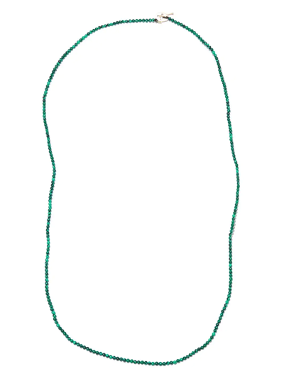 Luis Morais Luis 14k Yg Cross Togle Grn Malachite 24 In Gold