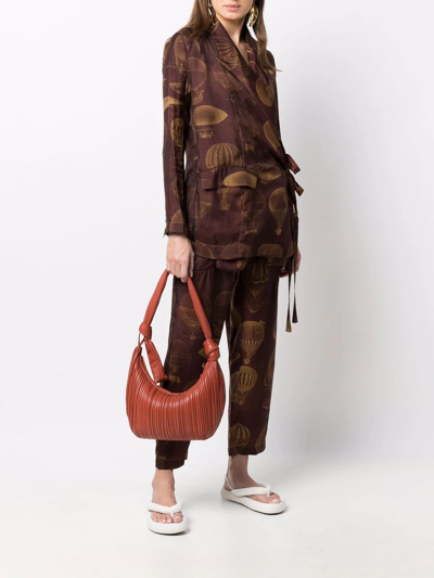 Shop Uma Wang Graphic-print Wrap-style Jacket In Rot