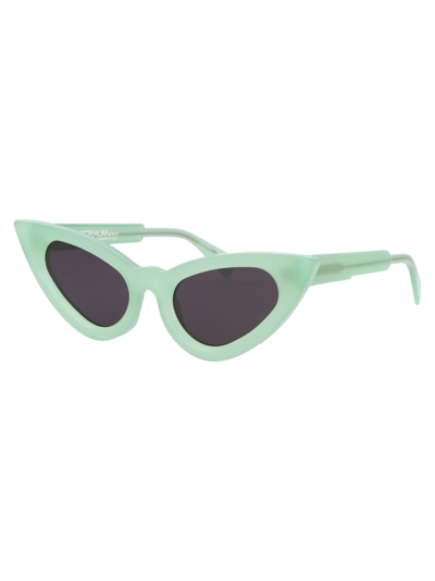 Shop Kuboraum Sunglasses In Jade