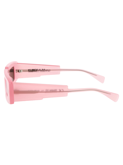 Shop Kuboraum Sunglasses In Pink Lemonade