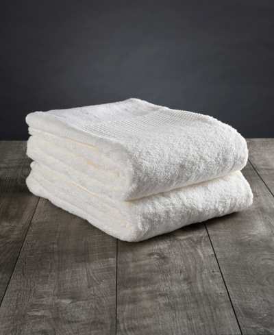 Shop Delilah Home Resort Collection Organic Turkish Cotton 2-pc. Towel Set In Ivory