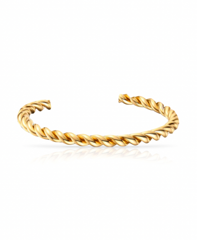 Shop Ben Oni Anti-tarnish Twist Cuff Bracelet In Gold Plated