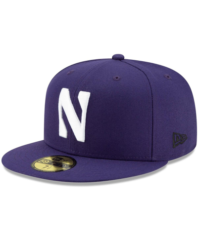 Shop New Era Men's  Purple Northwestern Wildcats Primary Team Logo Basic 59fifty Fitted Hat