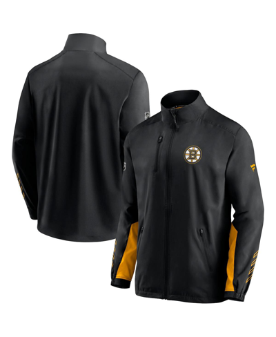 Shop Fanatics Men's  Black Boston Bruins Authentic Pro Locker Room Rinkside Full-zip Jacket