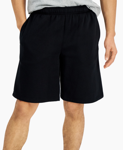 Shop Ideology Men's Fleece Shorts, Created For Macy's In Deep Black