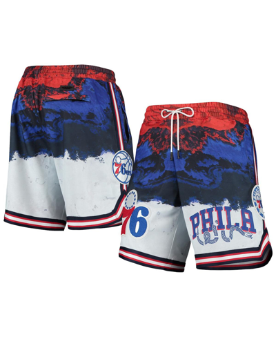 Shop Pro Standard Men's Philadelphia 76ers Americana Dip-dye Shorts In Red