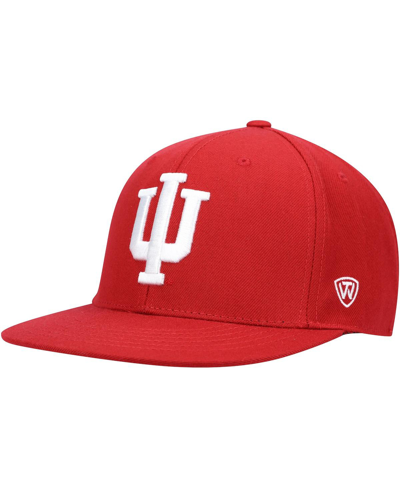 Shop Top Of The World Men's  Crimson Indiana Hoosiers Team Color Fitted Hat