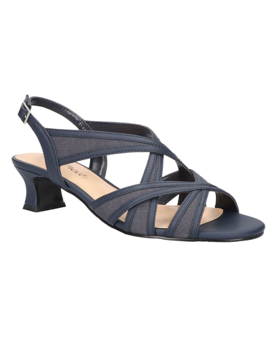 Shop Easy Street Women's Tristen Dress Sandals In Navy