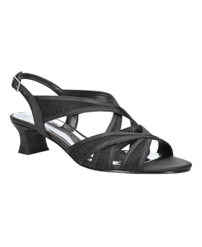 Shop Easy Street Women's Tristen Dress Sandals In Black Satin