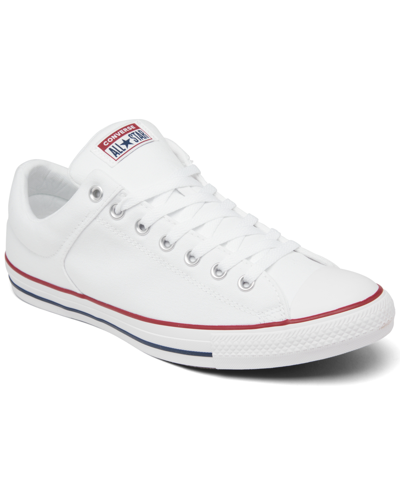 Shop Converse Men's Chuck Taylor All Star High Street Low Casual Sneakers From Finish Line In White/garnet/natural
