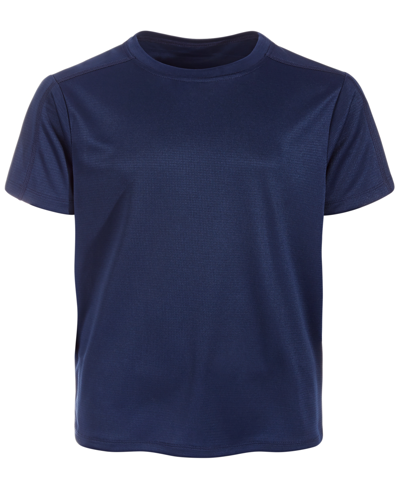 Shop Ideology Toddler & Little Boys Core Training Short Sleeve Shirt With Crew Neck, Created For Macy's In Indigo Sea