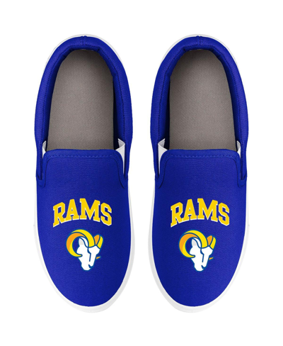 Shop Foco Women's  Los Angeles Rams Big Logo Slip-on Sneakers In Navy