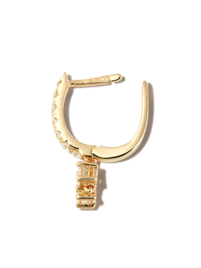 Shop Jacquie Aiche 14kt Yellow Gold Diamond Mini Hoop Earring