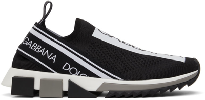 Shop Dolce & Gabbana Black & White Sorrento Sneakers In 89690 Nero/bianco