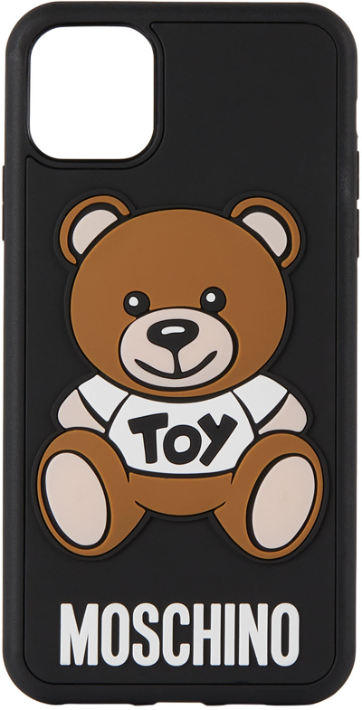 Shop Moschino Black Teddy Bear Iphone 11 Pro Max Case In 1555
