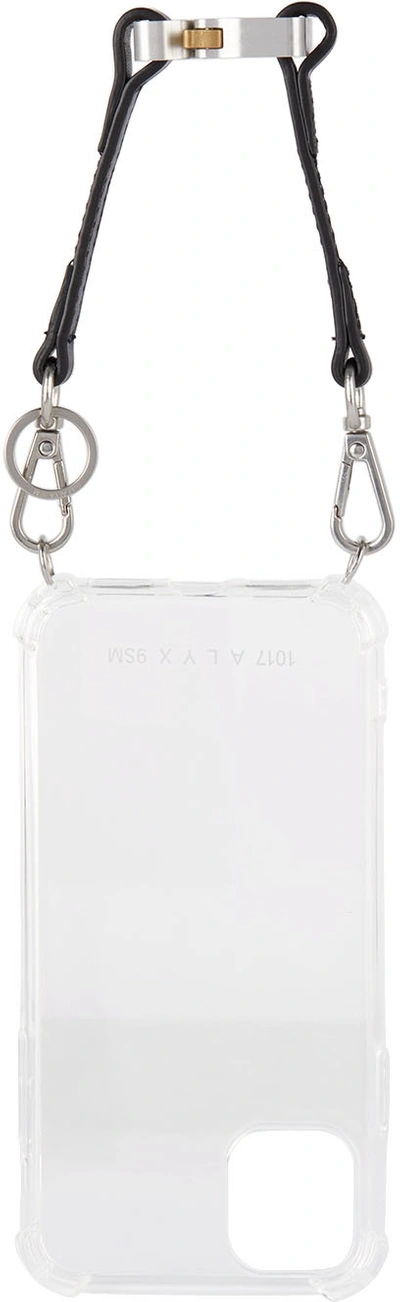 Alyx Transparent Small Leather Strap Iphone 11 Pro Case In Trasparent/black
