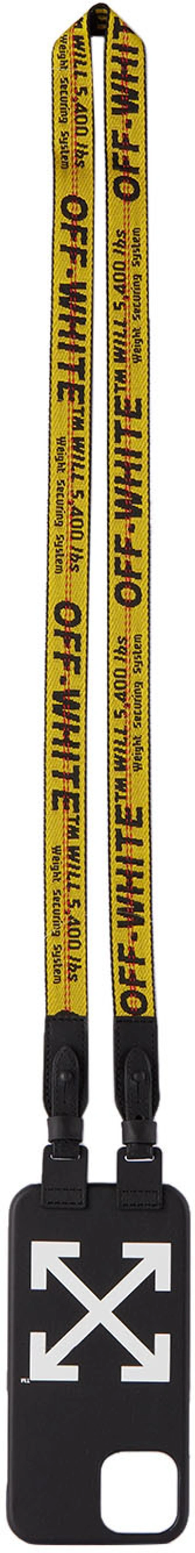 Off-white Man Iphone 12 Pro Max Case With Industrial Tape In Yellow Black