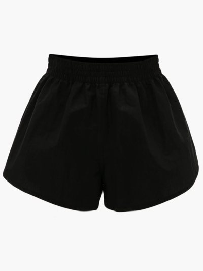 Jw Anderson Black Oversized Running Shorts In Black