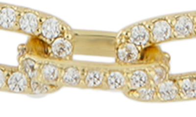 Cz By Kenneth Jay Lane Pave Cz Chain Bracelet In Clear/gold
