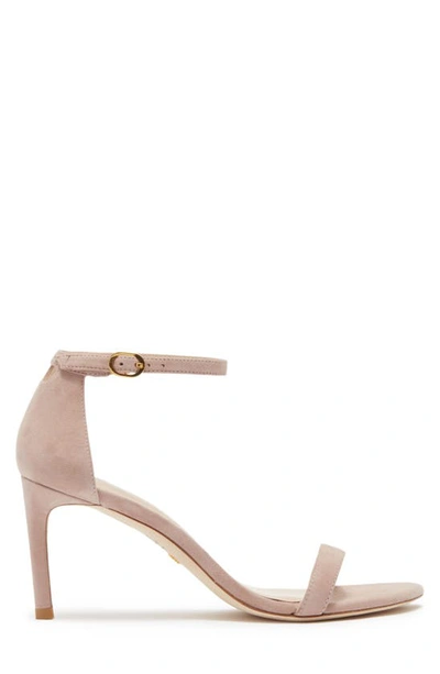 Shop Stuart Weitzman Nu Naked Straight Suede Stiletto Sandal In Dolce