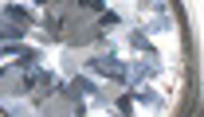 Cz By Kenneth Jay Lane Bezel Cz Stud Earrings In Clear/silver