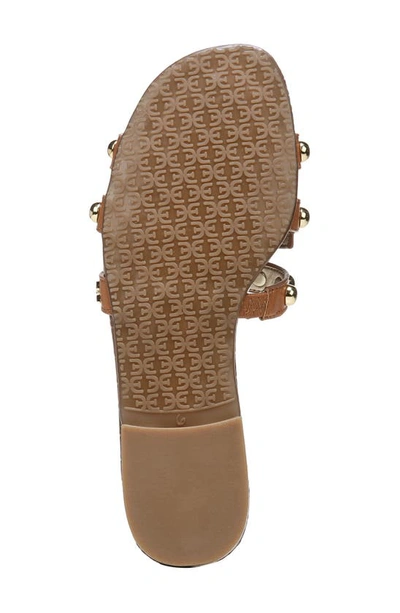 Sam Edelman Women's Bay 14 Ball Studded Leather Slide Sandals In Saddle
