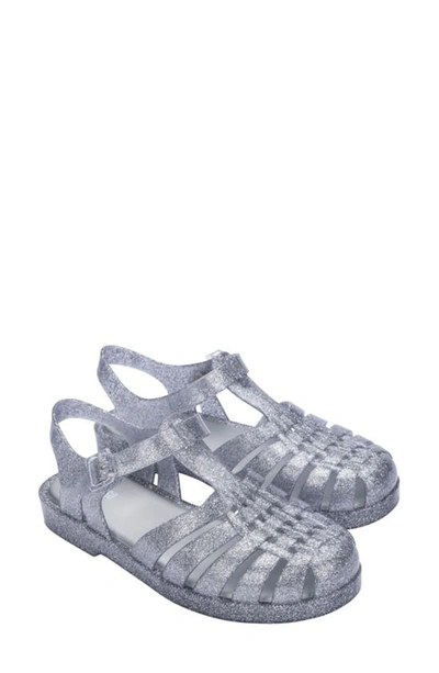 Shop Melissa Possession Glitter Jelly Fisherman Sandal In Clear Glitter/ Silver