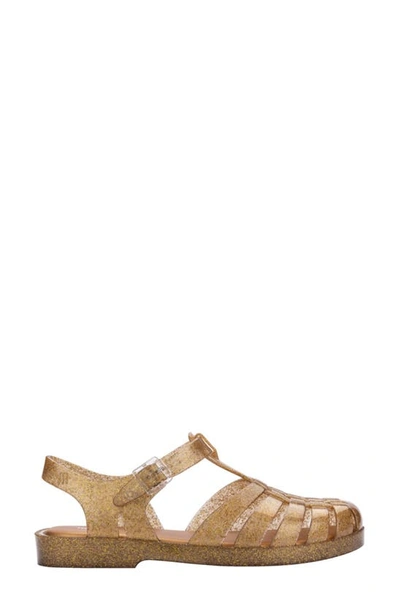 Shop Melissa Possession Glitter Jelly Fisherman Sandal In Clear Glitter/ Gold