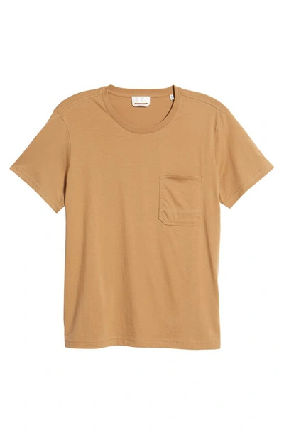 Shop 7 For All Mankind Pocket Crewneck T-shirt In Camel