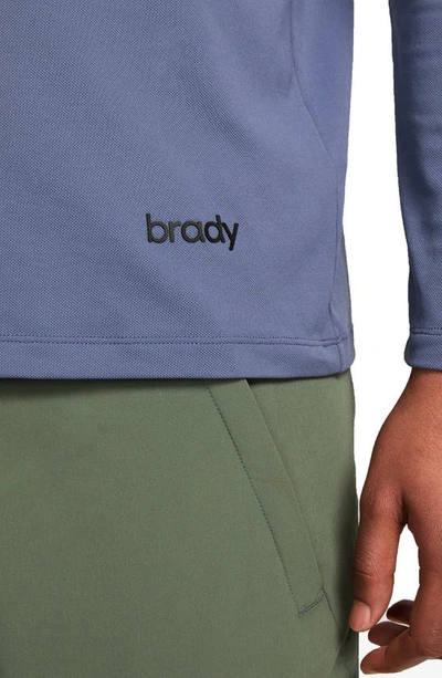 Shop Brady Zero Hydro Long Sleeve Polo In Storm