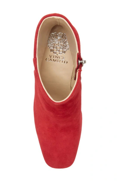 Shop Vince Camuto Leslieon Square Toe Platform Boot In Ramba Red Suede