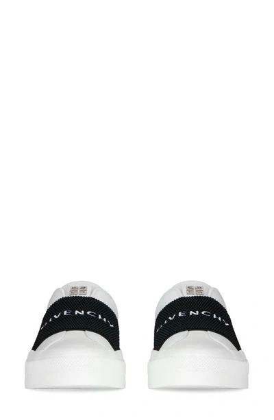 Shop Givenchy City Court Logo Strap Sneaker In White/ Black